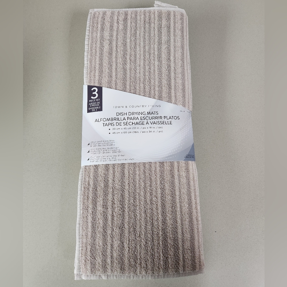 Town & Country Living Dish Drying Mat Set - 3PK **NEW - Picture 6 of 9